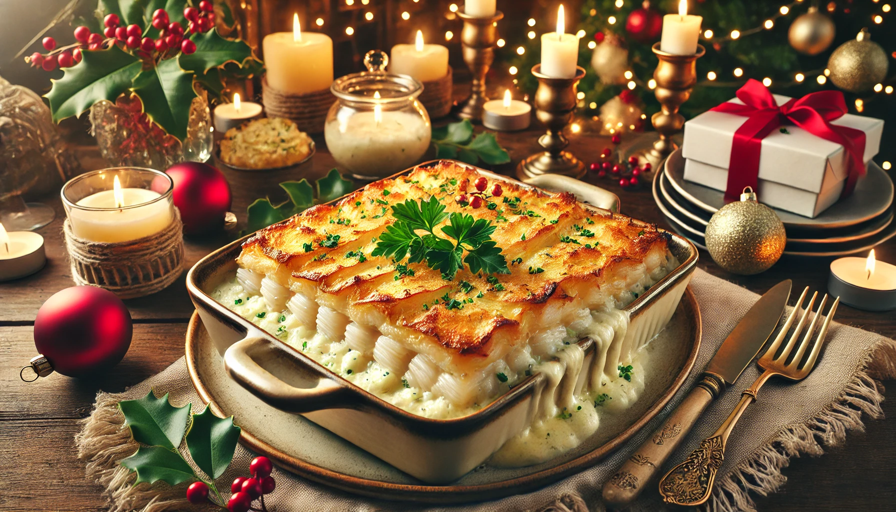 Bacalhau Cremoso Gratinado na Air Fryer: O Prato Que Vai Encantar Seu Jantar de Natal
