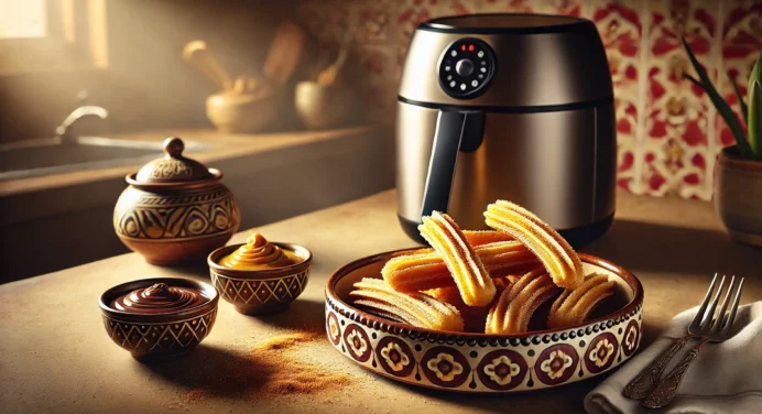 Churros Crocantes na Airfryer: A Magia do Açúcar e Canela sem Óleo!